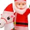 First Traditions™ 6ft. Red Inflatable Blow Up Santa on Rocking Horse with 3 Warm White UL LED Lights